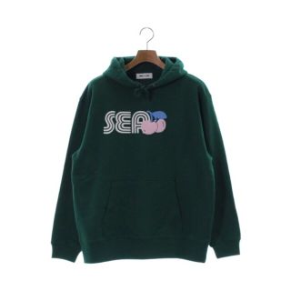 ウィンダンシー(WIND AND SEA)のWIND AND SEA ウィンダンシー パーカー L 緑 【古着】【中古】(パーカー)