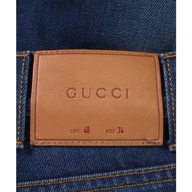 Gucci(グッチ)のGUCCI グッチ デニムパンツ -(XL位) インディゴ(デニム) 【古着】【中古】 メンズのパンツ(デニム/ジーンズ)の商品写真