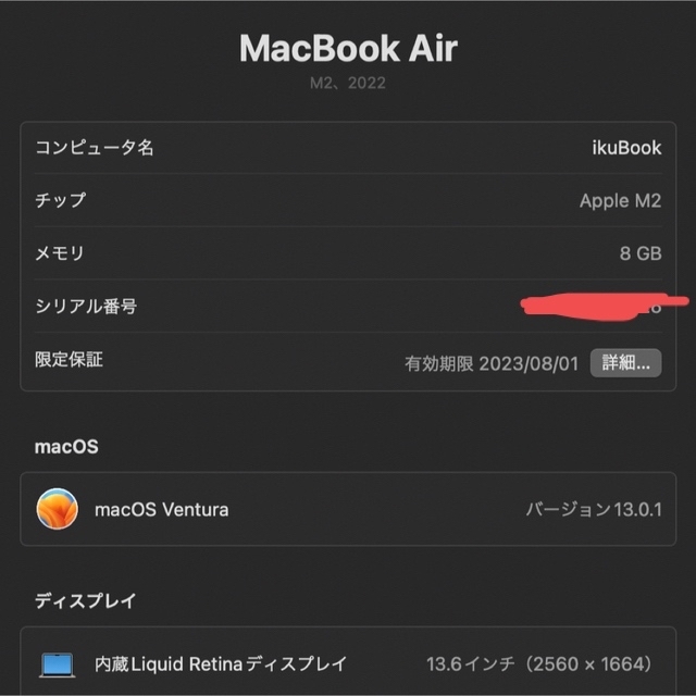 MacBook Air (2022 M2 13.6-inch)