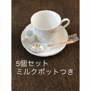 【昭和レトロ】コーヒーカップ　ソーサー　5個セット(グラス/カップ)