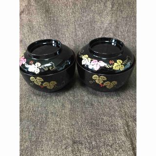 本漆塗り　漆器　多用椀　2個セット(食器)