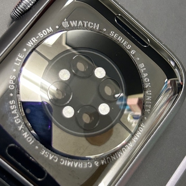 Apple Watch(アップルウォッチ)のAppleWatch6 GPS+Cellular 40mm BLACKUNITY メンズの時計(腕時計(デジタル))の商品写真