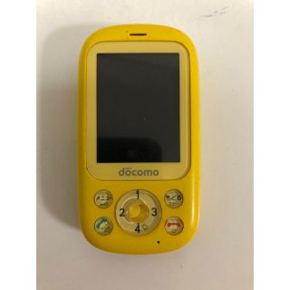 エヌティティドコモ(NTTdocomo)のドコモキッズ携帯F-03Jイエロー(携帯電話本体)