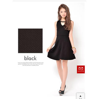 デイジーストア(dazzy store)のシンプル ドレス ワンピース 黒(ミニドレス)