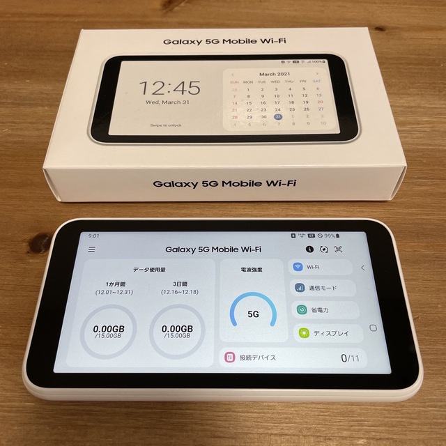 SAMSUNG(サムスン)のGalaxy 5G Mobile Wi-Fi SCR01 スマホ/家電/カメラのスマートフォン/携帯電話(その他)の商品写真