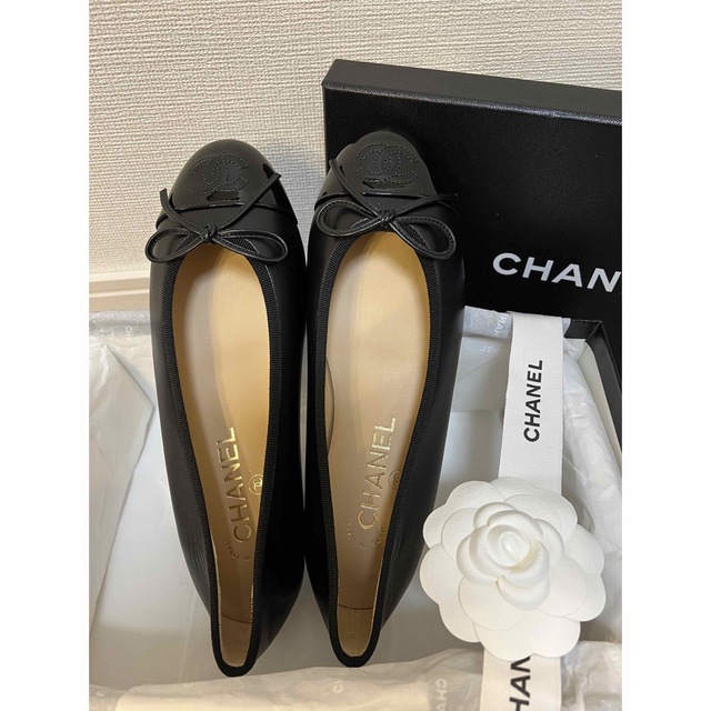 新到着 CHANEL シャネル バレエシューズ 35.5 - バレエシューズ - www