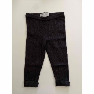 ザラキッズ(ZARA KIDS)のzarakids ニットレギンス 12-18M ブラック(パンツ)