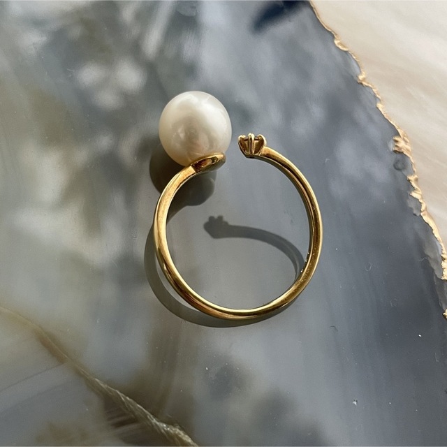 Vintage 18k カフリング　La lune  étoile レディースのアクセサリー(リング(指輪))の商品写真