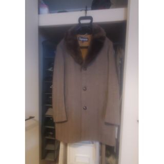 シュプリーム(Supreme)の値下げ中　fur collar tweed coat(チェスターコート)