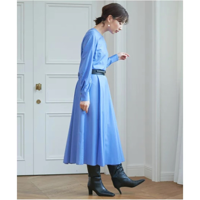 ANAYI(アナイ)のアナイ　ウールフレアスカート　ブルー　36 レディースのスカート(ロングスカート)の商品写真
