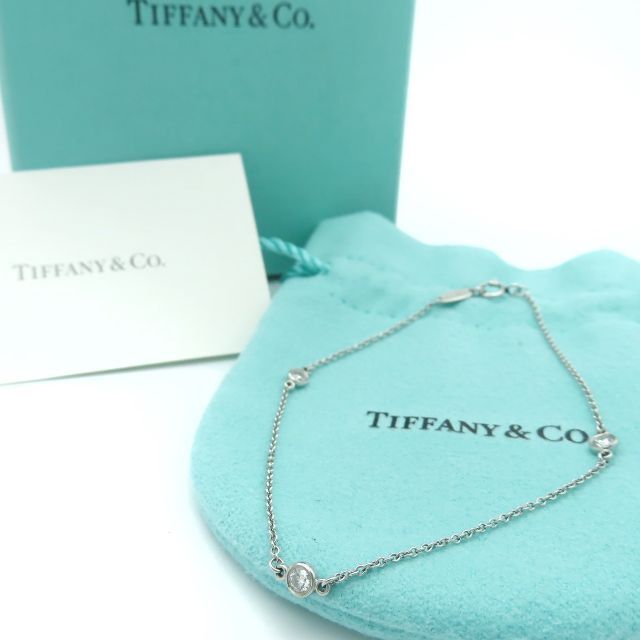 トップ Tiffany & UU60 ブレスレット プラチナ バイザヤード ダイヤ 3P