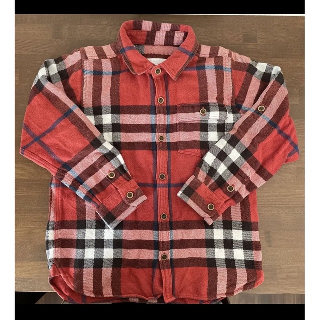 BURBERRY(バーバリー)のバーバリー　チェックシャツ　赤 キッズ/ベビー/マタニティのキッズ服男の子用(90cm~)(ブラウス)の商品写真