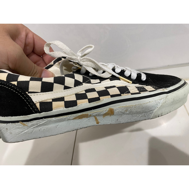 90s USA製 VANS OLD SKOOL 白黒チェッカー US8 新品