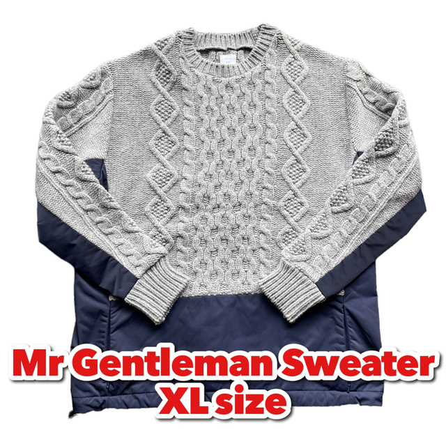 MISTERGENTLEMAN(ミスタージェントルマン)のmr gentleman ミスタージェントルマン 切り替えニット メンズのトップス(ニット/セーター)の商品写真