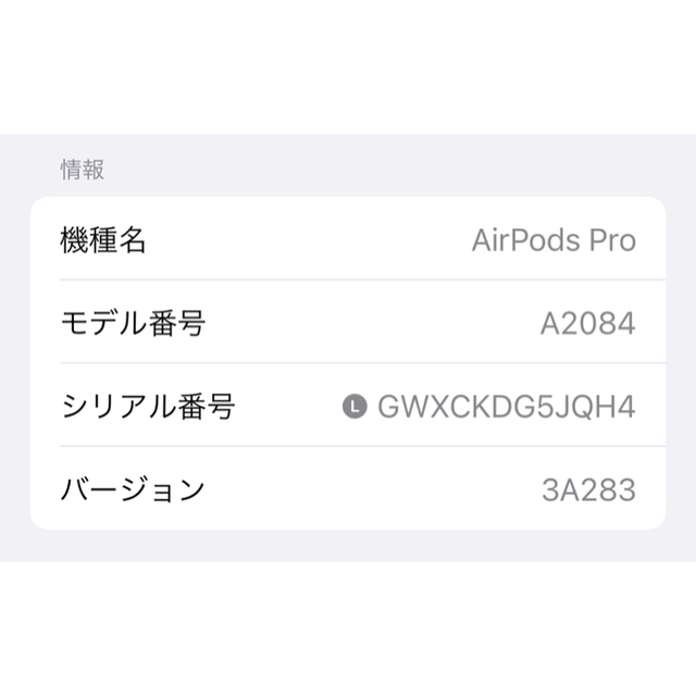 Apple AirPods Pro 第一世代　左耳Lのみ 2