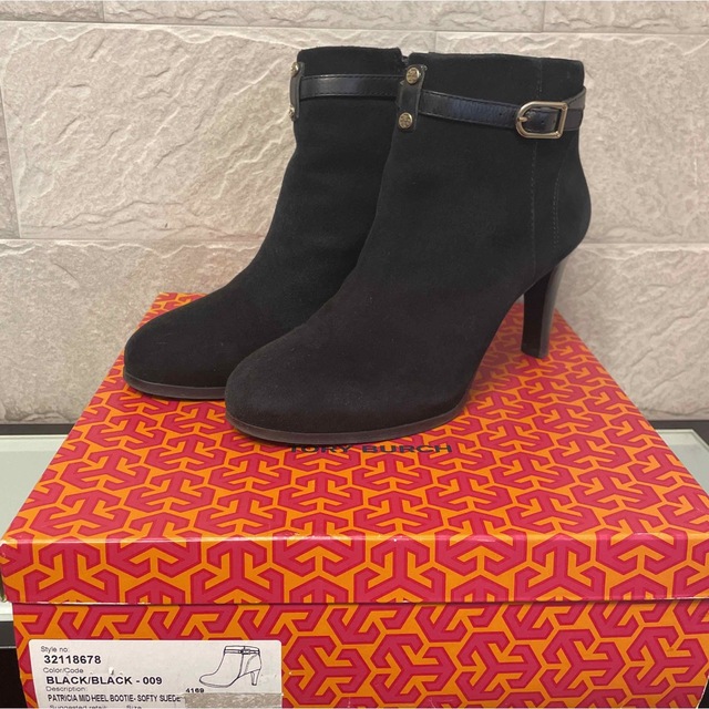 Tory Burch(トリーバーチ)のTory Burch  スエード ショートブーツ 38 黒 レディースの靴/シューズ(ブーツ)の商品写真