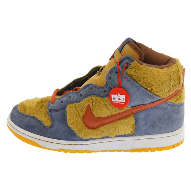 NIKE ナイキ 06年製×MEDICOM TOY DUNK HIGH PREMIUM SB 3 BEARS PACK 313171-781 メディコム トイ ダンク ハイカットスニーカー US8.5 ブラウン