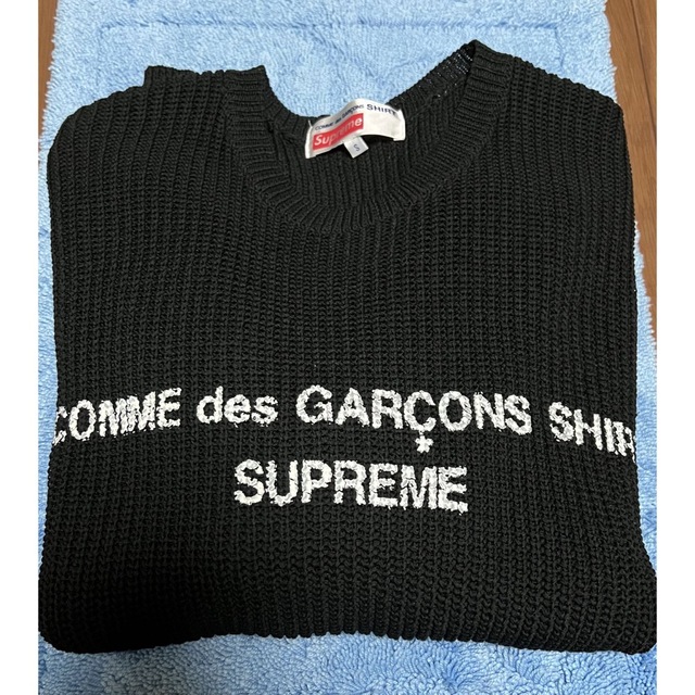 Supreme COMME des GARCONS SHIRT ブラックニット/セーター