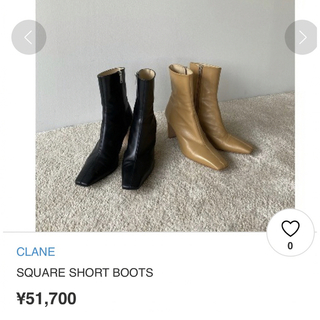 完売品　CLANE SQUARE SHORT BOOTSクラネ 本革　ブーツ ブーツ 靴 レディース 流行販売