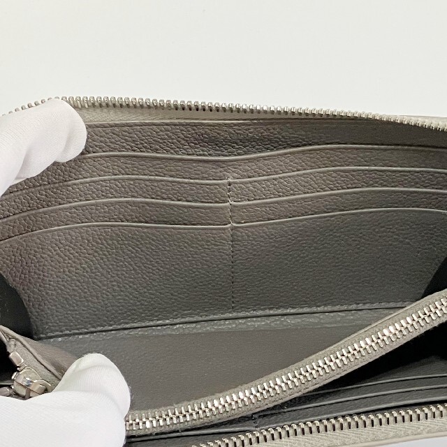 Saint Laurent - サンローランパリ レザー ラウンドファスナー グレー