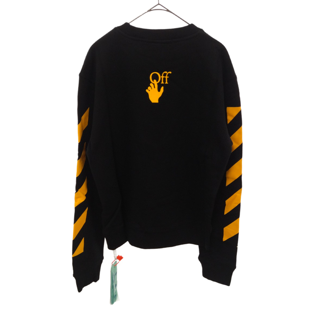 OFF-WHITE オフホワイト 21AW カラバッジョ アローロゴプリントクルーネックスウェットトレーナー ブラック  OMBA025F21FLE0091084