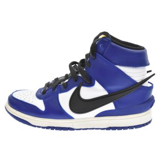 ナイキ(NIKE)のNIKE ナイキ ×AMBUSH DUNK HIGH Deep Royal アンブッシュ ダンクハイ ディープロイヤル ハイカットスニーカー US8.5 CU7544-400 ホワイト/ブルー(スニーカー)