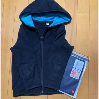 ユニクロ(UNIQLO)のユニクロ　110センチフリースパーカー、ヒートテック120センチ(ジャケット/上着)