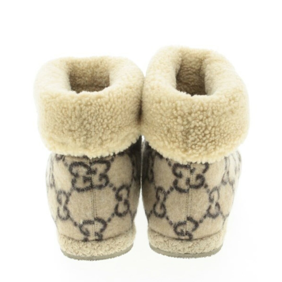 Gucci - GUCCI グッチ ブーツ 37.5(24cm位) ベージュ系 x茶系(総柄 Gucci - GUCCI グッチ ブーツ 37.5(24cm位) ベージュ系 x茶系(総柄