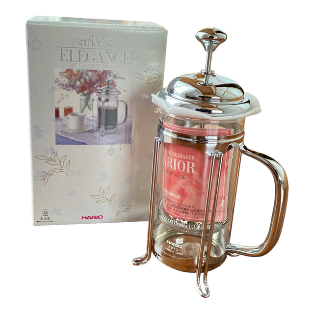 美品ハリオ HARIO ハリオール エレガンス シルバー450ml 3人用