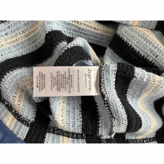 Supreme   Supreme Open Knit Stripe Zip Polo "Navy"の通販 by Y?'s