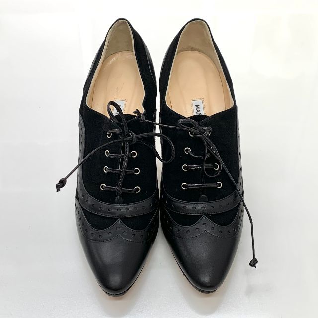 MANOLO BLAHNIK - 5588 マノロブラニク レザー スエード ブーティ