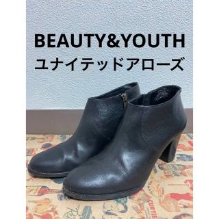 ビューティアンドユースユナイテッドアローズ(BEAUTY&YOUTH UNITED ARROWS)のビューティアンドユース　本革　レザー　ブーティ　ブーツ　ブラック　黒　太ヒール(ブーツ)