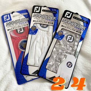 フットジョイ(FootJoy)のRa★新品送料込◆フットジョイ◆ゴルフグローブ◆ナノロックツアー◆白赤カモ24(ウエア)