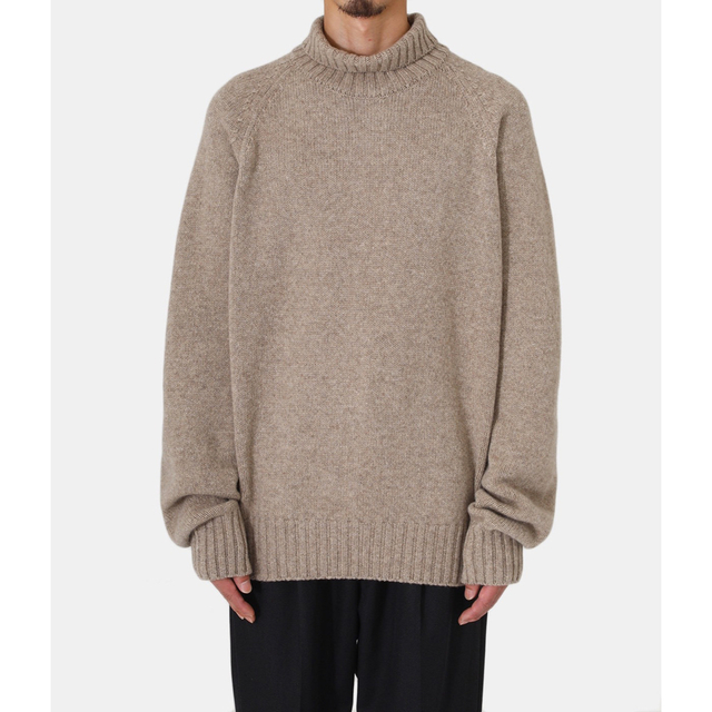 ニット/セーターstein 21aw LAMBS LOOSE HIGH NECK KNIT LS