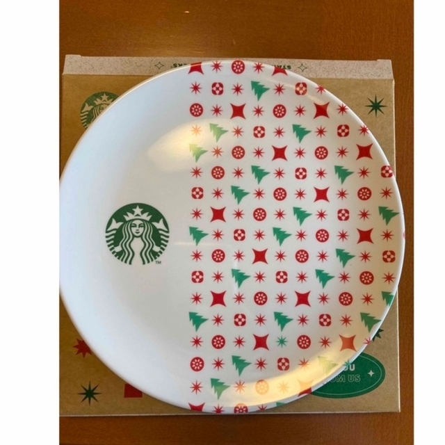 Starbucks Coffee(スターバックスコーヒー)のスタバ　クリスマス　デザートプレート インテリア/住まい/日用品のキッチン/食器(食器)の商品写真