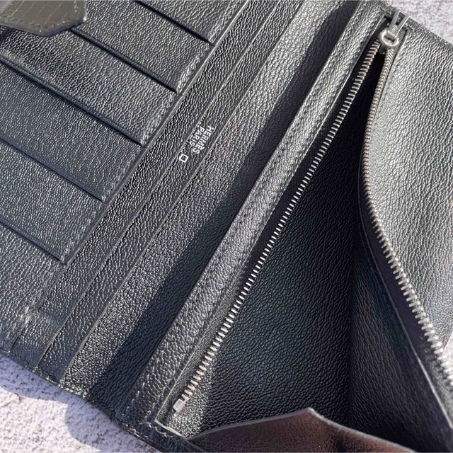 HERMES べアンクラシック シャインアリゲーター ブラック 長財布 | www
