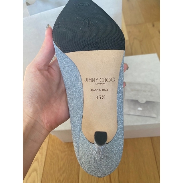 ジミーチュウ JIMMY CHOO グリッター ブルー パンプス 22.5センチ-