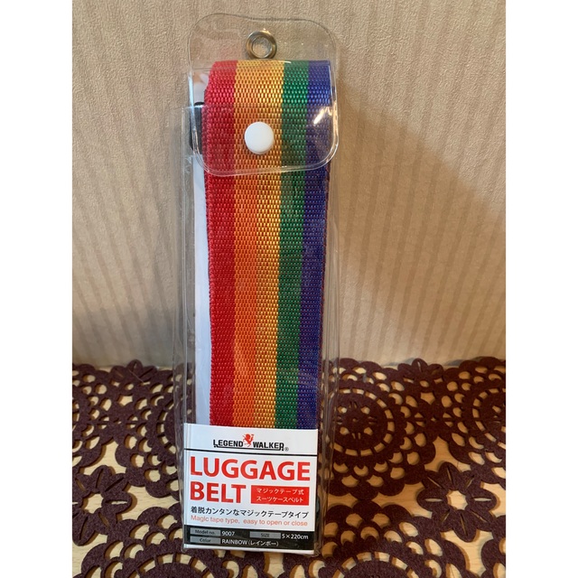 LUGGAGE BELT マジックテープ式 スーツケースベルト レインボー - 通販