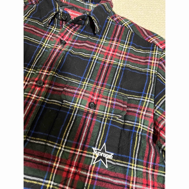 21FW Supreme Quilted Plaid Flannel Shirt 1
