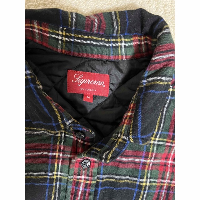 21FW Supreme Quilted Plaid Flannel Shirt 2