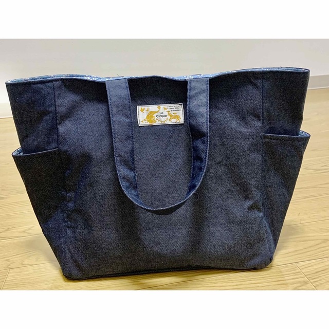ハンドメイド デニム生地トートバッグの通販 by sunny's shop|ラクマ
