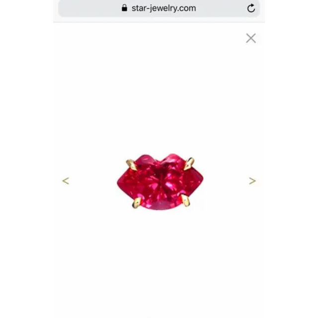 STAR JEWELRY GIRL K10 リップ ピアス レディースのアクセサリー(ピアス)の商品写真