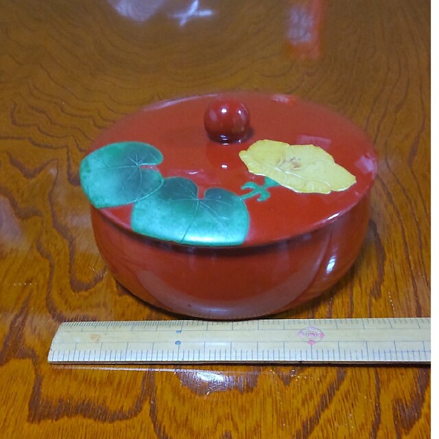 琉球塗りの菓子器 エンタメ/ホビーの美術品/アンティーク(漆芸)の商品写真