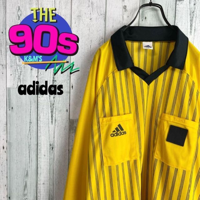 90's adidas  デサント社　日本製　パフォーマンスロゴフットボールギア