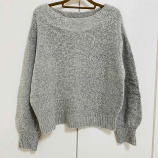 ダブルクローゼット(w closet)の美品　wcloset アルパカ混　セーター　グレー　(ニット/セーター)