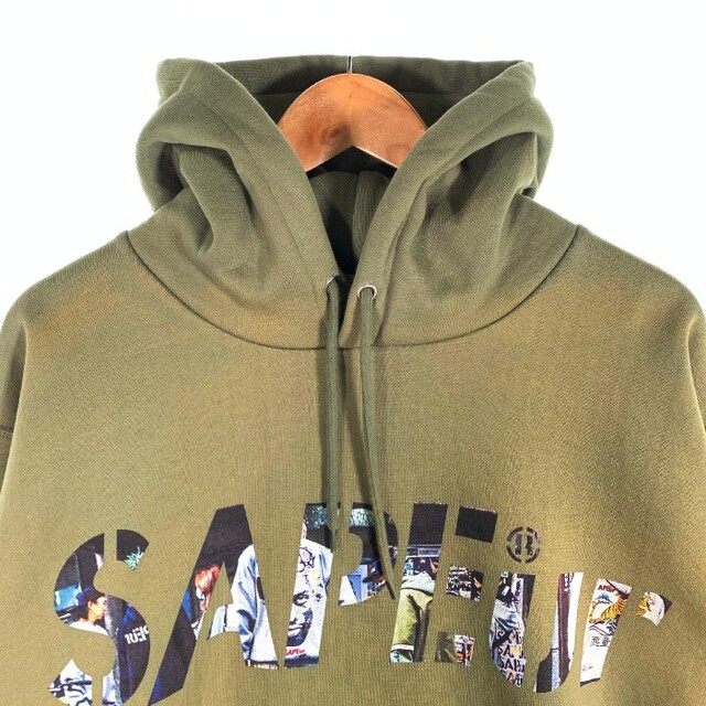 SAPEur サプール プルオーバー スウェットパーカー オリーブ Size L 2