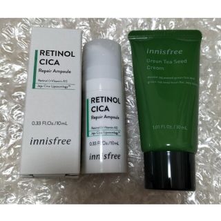 イニスフリー(Innisfree)のinnisfree レチノールシカアンプル グリーンティーシードクリーム セット(フェイスクリーム)