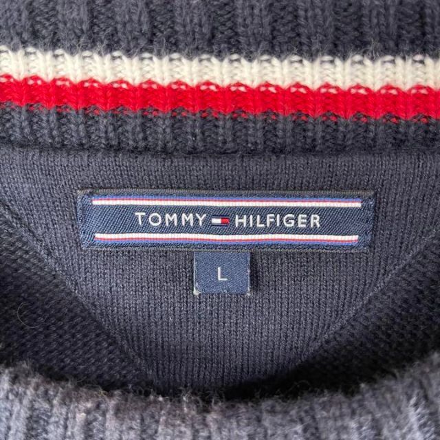 TOMMY HILFIGER(トミーヒルフィガー)の90's TOMMY HILFIGER トミーヒルフィガー  USA立体ロゴ メンズのトップス(ニット/セーター)の商品写真