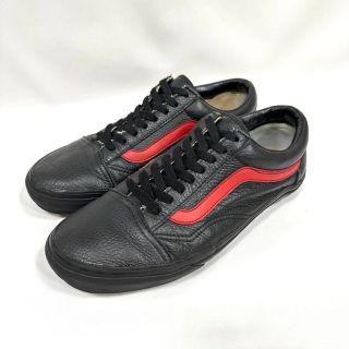 オールドスクール(OLD SKOOL（VANS）)のVANS バンズ OLD SKOOL LEATHER オールレザー 黒赤(スニーカー)