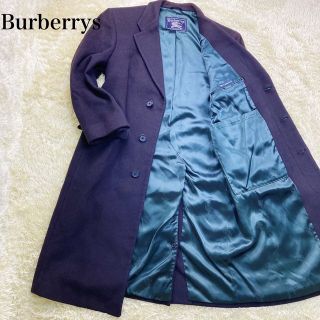 バーバリー(BURBERRY)の幻の逸品 カシミヤ100%⭐️バーバリー シャドーホース バルマカーンコート 紫(ステンカラーコート)